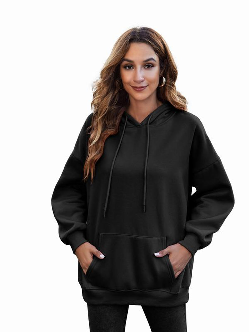 ZEAGOO Dealsforyoudays Women'S Oversize Hoodies Long Sleeve Fleece Tunic Sweatshirts Pullover Fall Winter Coat with Pockets Basic Casual
