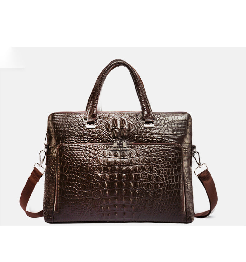 Crocodile Handbags for Men Genuine Leather Laptop Bag High Quality Leather A4 Business Shoulder Bags