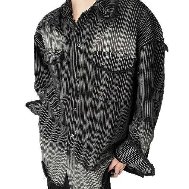 Advanced striped shirt for men in autumn and winter
