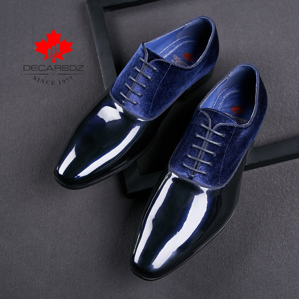 DECARSDZ Men Dress Shoes Men Spring Wedding Fashion Office High Quality Leather
