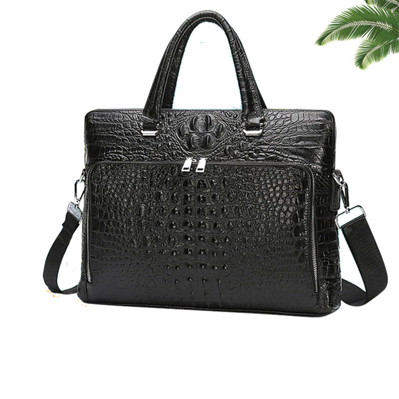 Crocodile Handbags for Men Genuine Leather Laptop Bag High Quality Leather A4 Business Shoulder Bags