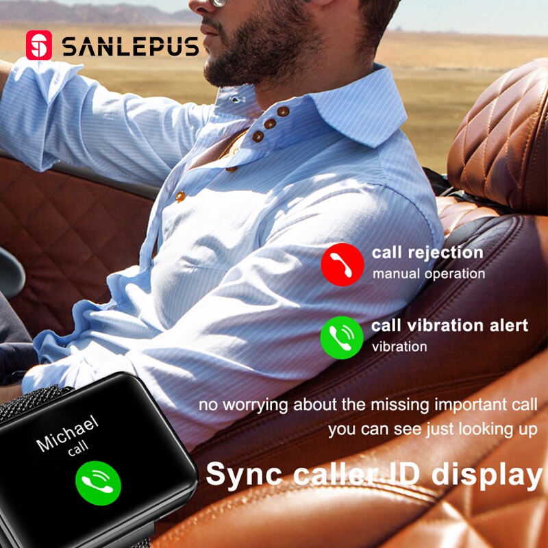 NEW SANLEPUS Smart Watch Men Women Smartwatch With Wireless Headphones Bluetooth