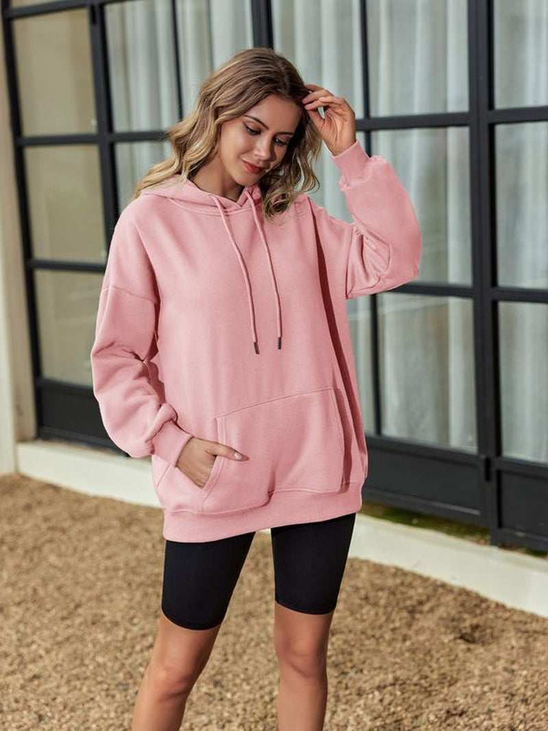 ZEAGOO Dealsforyoudays Women'S Oversize Hoodies Long Sleeve Fleece Tunic Sweatshirts Pullover Fall Winter Coat with Pockets Basic Casual