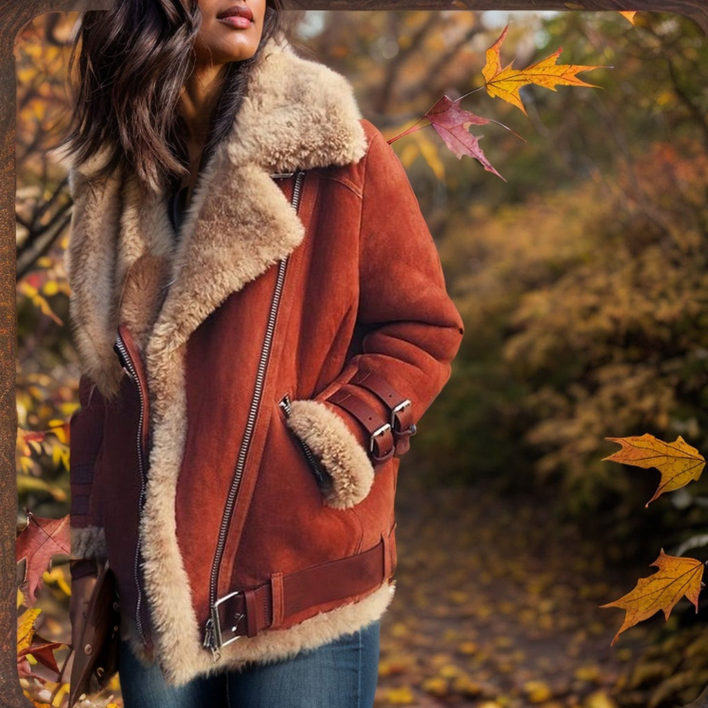 Women's collar fur and cotton coat autumn and winter women's coat