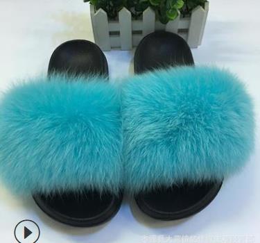 Faux Fur Slippers Women