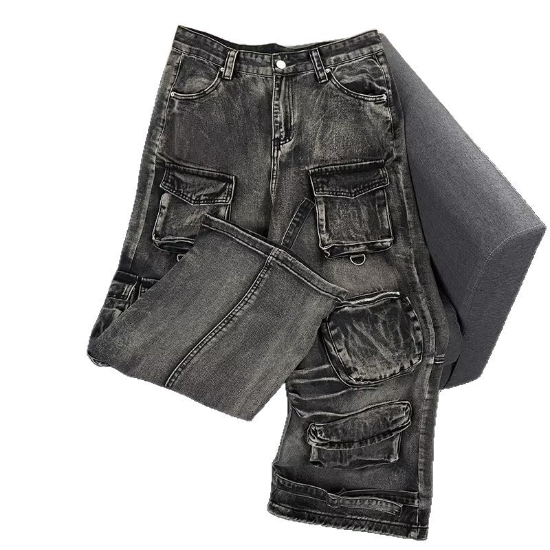 Multi pocket workwear jeans for men